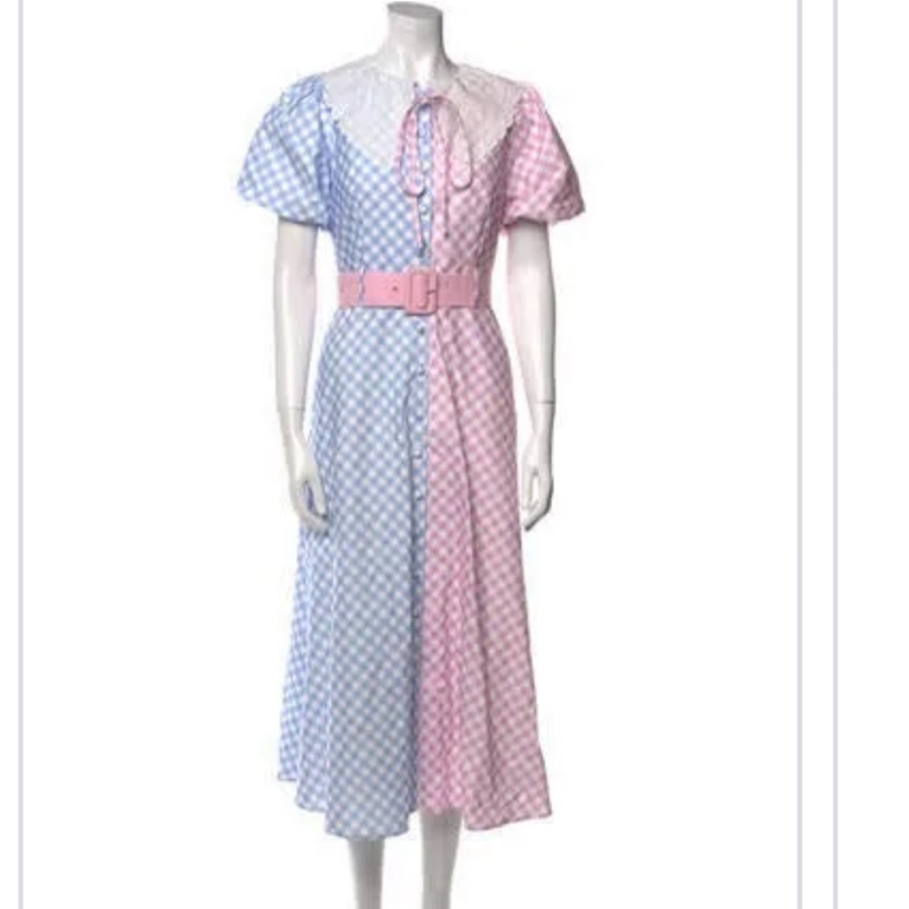 Olivia Rubin pink and blue gingham dress.